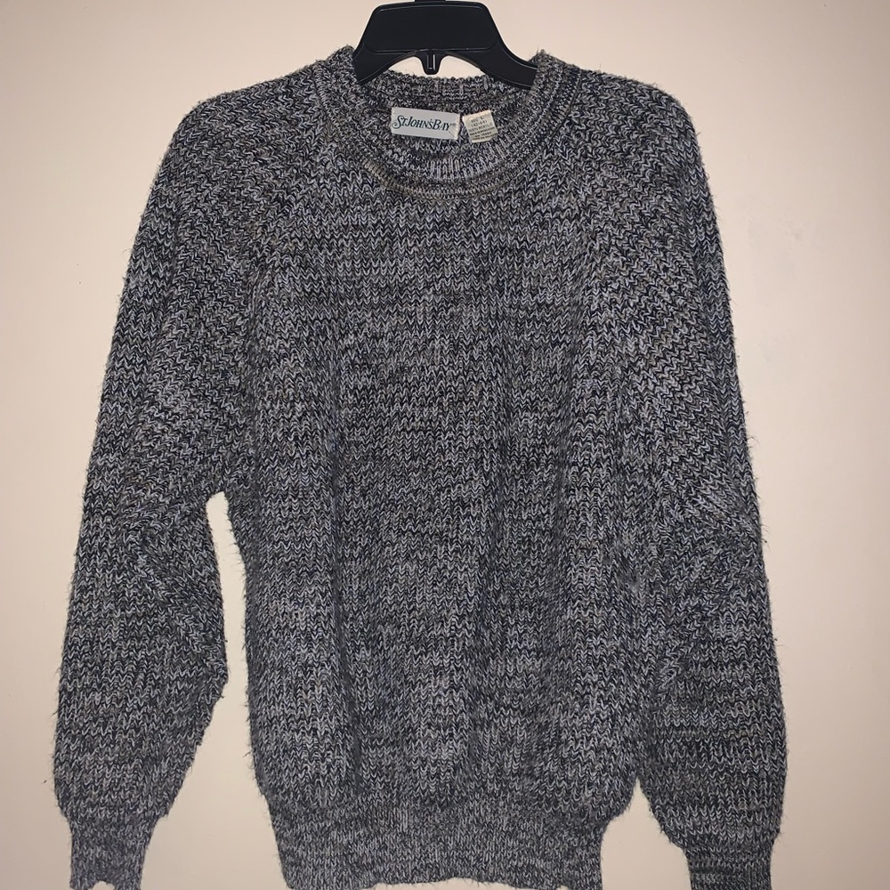 Large St John’s Bay Grey Brown Sweater
